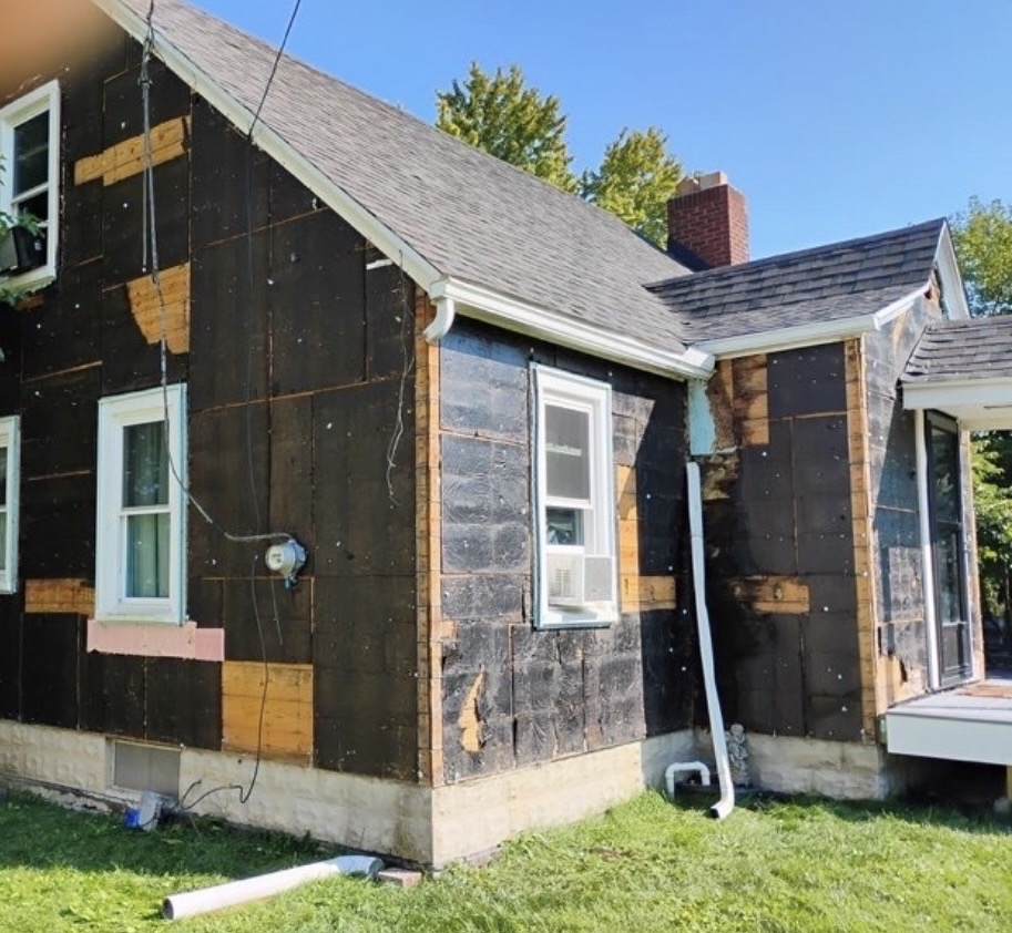 Siding installation before — Marblehead, OH