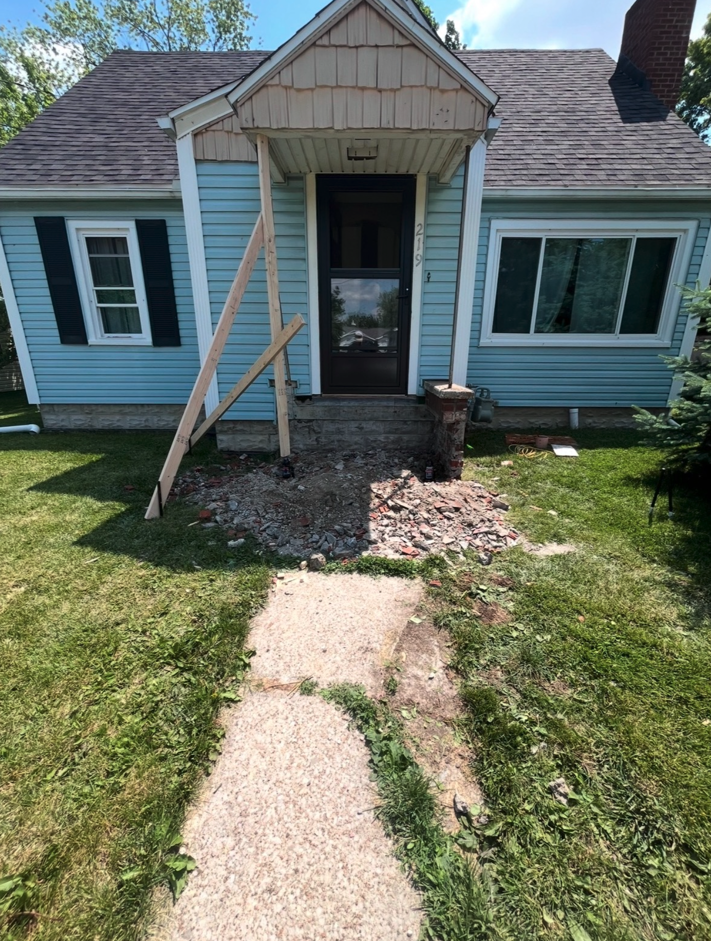 Porch rebuild before — Port Clinton, OH